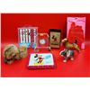 Image 1 : VTG Collectibles Lot w/ Disney Autograph Album, Bowring Clock, Snoopy Cookie Cutter, & More