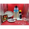 Image 1 : VTG Kitchen & Home Lot w/ DevilBliss Vaporizer-Humidifier, Fire-King Lidded Casserole Dish, & More