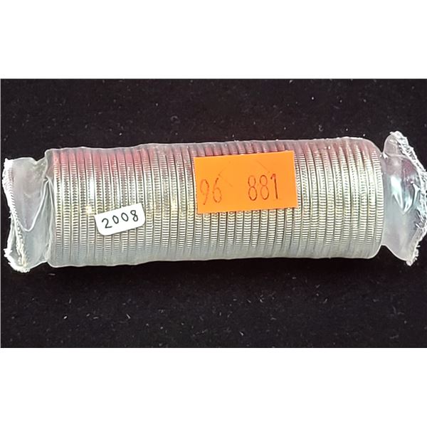 Roll of Uncirculated 2008 Canadian Quarters