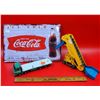Image 1 : Metal Coca-Cola Advertising Sign & 2 Dinky Diecast Supertoys
