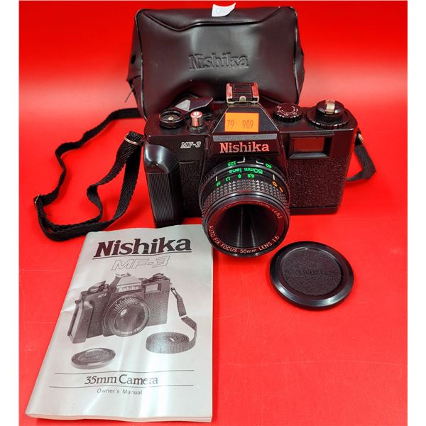 Nishika 35mm Camera w/ Case & Manual