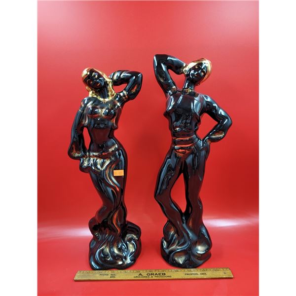 Pair of MCM Figurines Made in USA