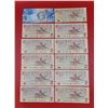 Image 2 : 11 VTG $2 Canadian Bills & $5 Canadian Bill