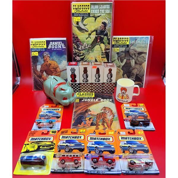 Collectibles Lot w/ Classics Illustrated, Wild Country After Shave, Matchbox Vehicles, & More