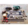 Image 1 : Lot Of Assorted Tools Including Vise, Wrench & Bar Clamps
