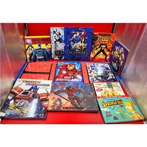 Comic & Cartoon-Themed Books w/ Marvel, DC, The Simpsons, Transformers, & More