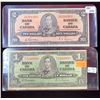 Image 1 : 1937 Bank of Canada $1 & $2 Bills