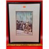 Image 1 : Framed & Signed First Nations Wolf Print By Sue Coleman