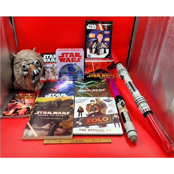 Large Lot Of Star Wars Toys & Books