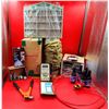 Image 1 : Tool/Hardware Lot w/ Aircraft Air Duct, Auto Safety Kit, Digital Hi-Tester, Sprinkler Bases, & More