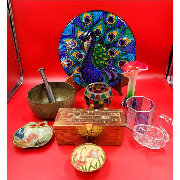 Miscellaneous VTG Lot w/ Glassware & Brass
