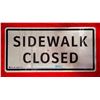 Image 1 : Aluminum Sidewalk Closed Street Sign