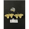 Image 1 : Lot of 2 Butterfly Brass Door Pulls