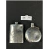 Image 1 : 2 Silver Tone Flasks