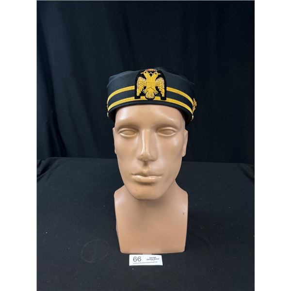 Masonic 32 Degree Scottish Right Cap w/ Gold Trim