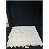 Image 1 : Wonderful 1920s French Table Cloth w/ Handmade Lace, 54" x 45"