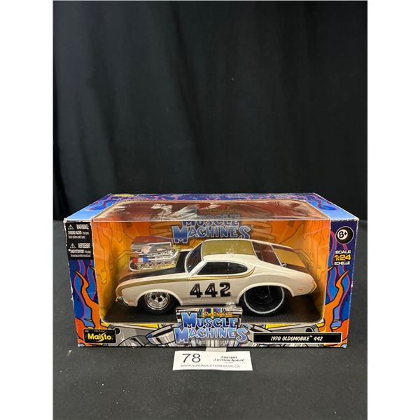 Muscle Machines 1970 Oldsmobile 442 1/24th Scale Diecast