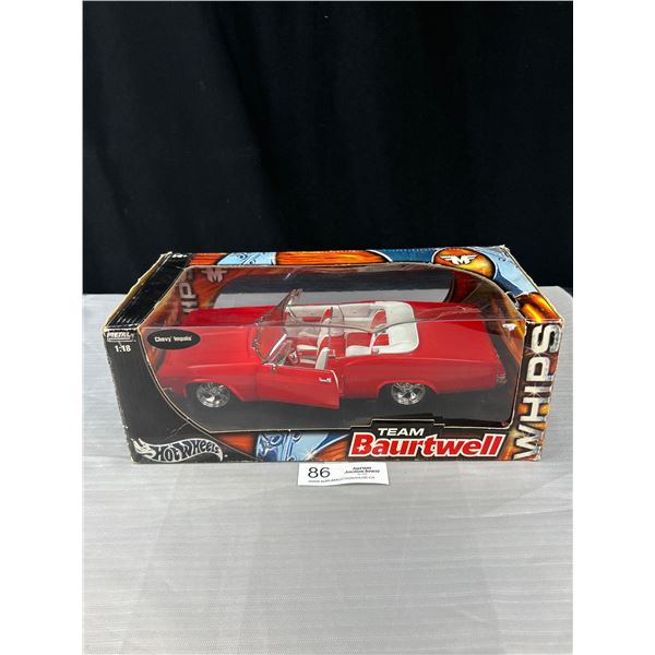 Hotwheels Team Baurtwell Chevy Impala 1/18th Scale Diecast Car