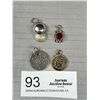 Image 1 : 4 Vintage Pendants 2 in Sterling Silver