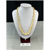 Image 1 : Vintage Hand Carved Bone Beads Necklace, Graduated