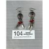 Image 1 : Vintage Native American Silver Dangle Earrings