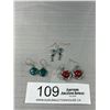 Image 1 : 3 Pairs of Sterling Silver, Stainless Steel + Silver Earrings