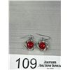 Image 4 : 3 Pairs of Sterling Silver, Stainless Steel + Silver Earrings