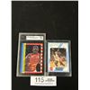 Image 1 : 1989 Coca-Cola Classic Michael Jordan UNC Card and 1987-88 Fleer #7 Dominque Wilkns KSA 8.5 NMMT All