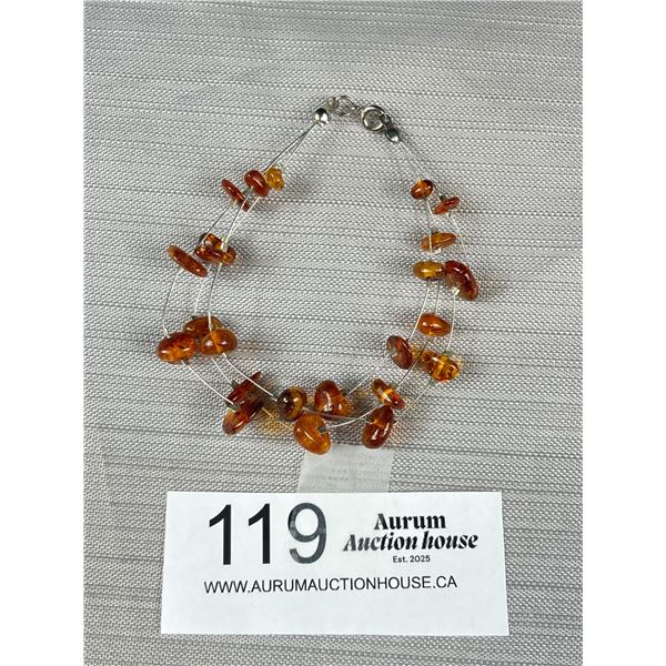 Triple Strand Genuine Baltic Amber Bracelet