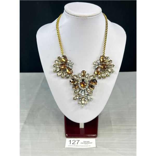 Elaborate Vintage Rhinestone Necklace
