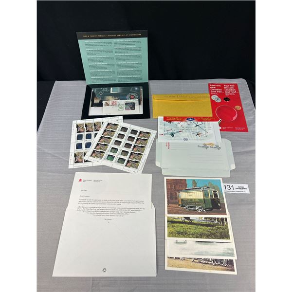 Lot of Canadian Stamps, Transportation in Packages