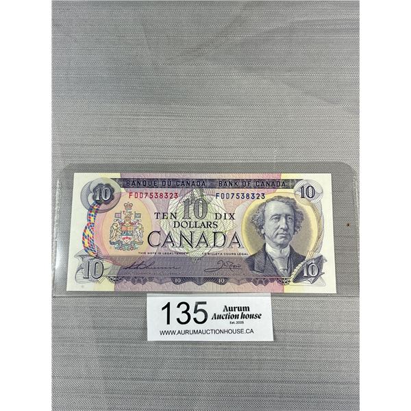 1971 Canadian $10 Banknote in Holder in Great Shape