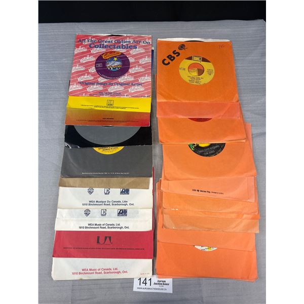 Lot of 20 Vintage 45 Records, Marvin Gaye, Etc