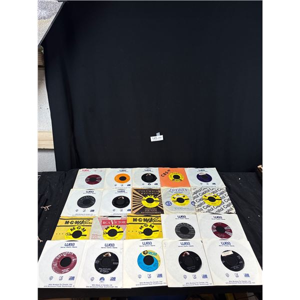 Lot of 20 45 Records, Buck Owens, Etc