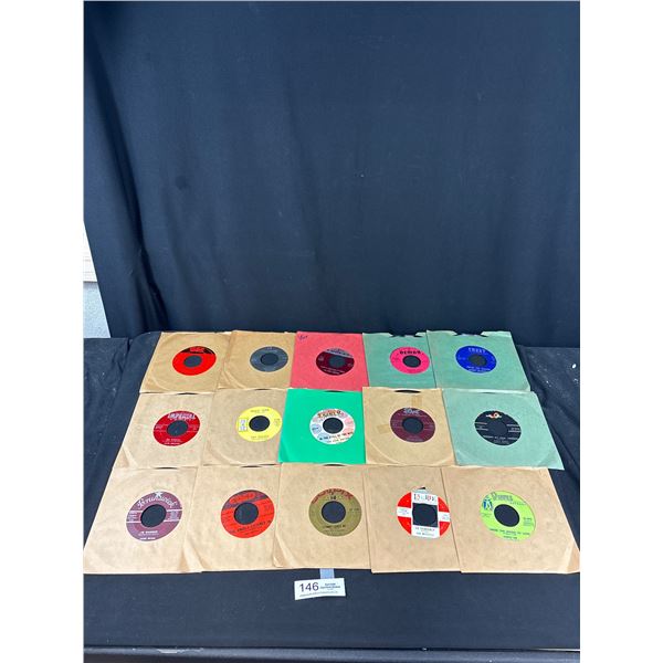 Lot of 45 Records, Frank Mills, Jacky Wilson, Etc