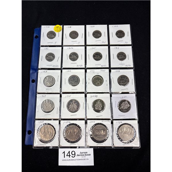 Lot of Canadian Coins in Holders, From 1984-86
