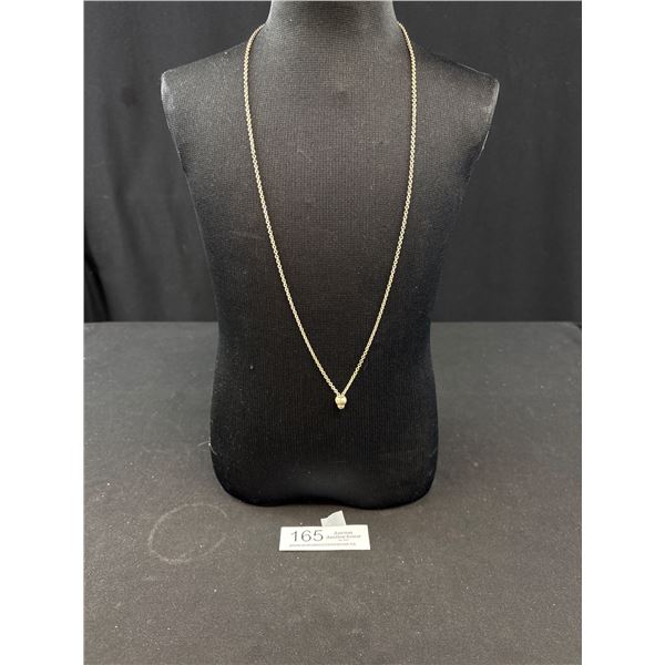 Vintage Sterling Silver (Tested) Slider Necklace