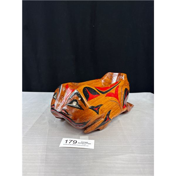 Nice First Nations, Turtle Bowl Carving, 12" Wide