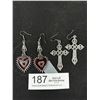 Image 1 : 2 Pairs of Silver Plated Religious Earrings