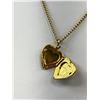Image 3 : Gold Plated Hinged Heart Locket Pendant w/ Chain Necklace