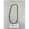 Image 1 : Lovely Genuine Red Garnet Beads Necklace w/ Original Gold Plated Clasp