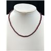 Image 2 : Lovely Genuine Red Garnet Beads Necklace w/ Original Gold Plated Clasp