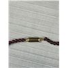Image 3 : Lovely Genuine Red Garnet Beads Necklace w/ Original Gold Plated Clasp