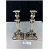 Image 1 : Pair of 10" Tall Silver Plated Candlesticks