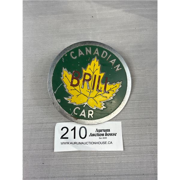 Vintage Canada Brill Trolley Car Emblum 3.5" Wide