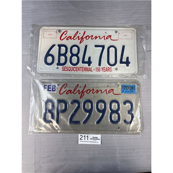 3 California License Plates