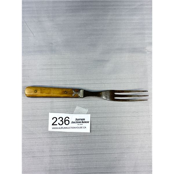 1800s Rustic Fork with Horn Handle