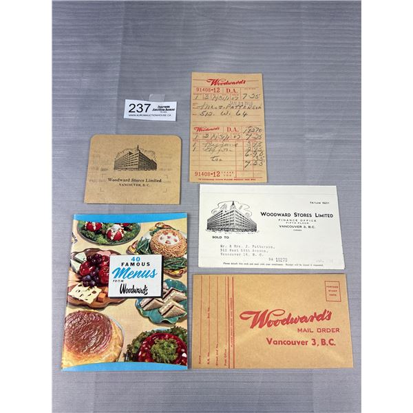 5 Pcs of Vintage "Woodwards" Ephemera