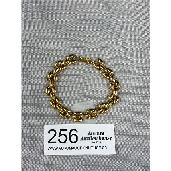 Beautiful Gold Plated Bracelet, Unusual Links