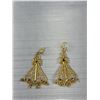 Image 2 : 2 Pairs of Gold Filigree Design Dangle Earrings